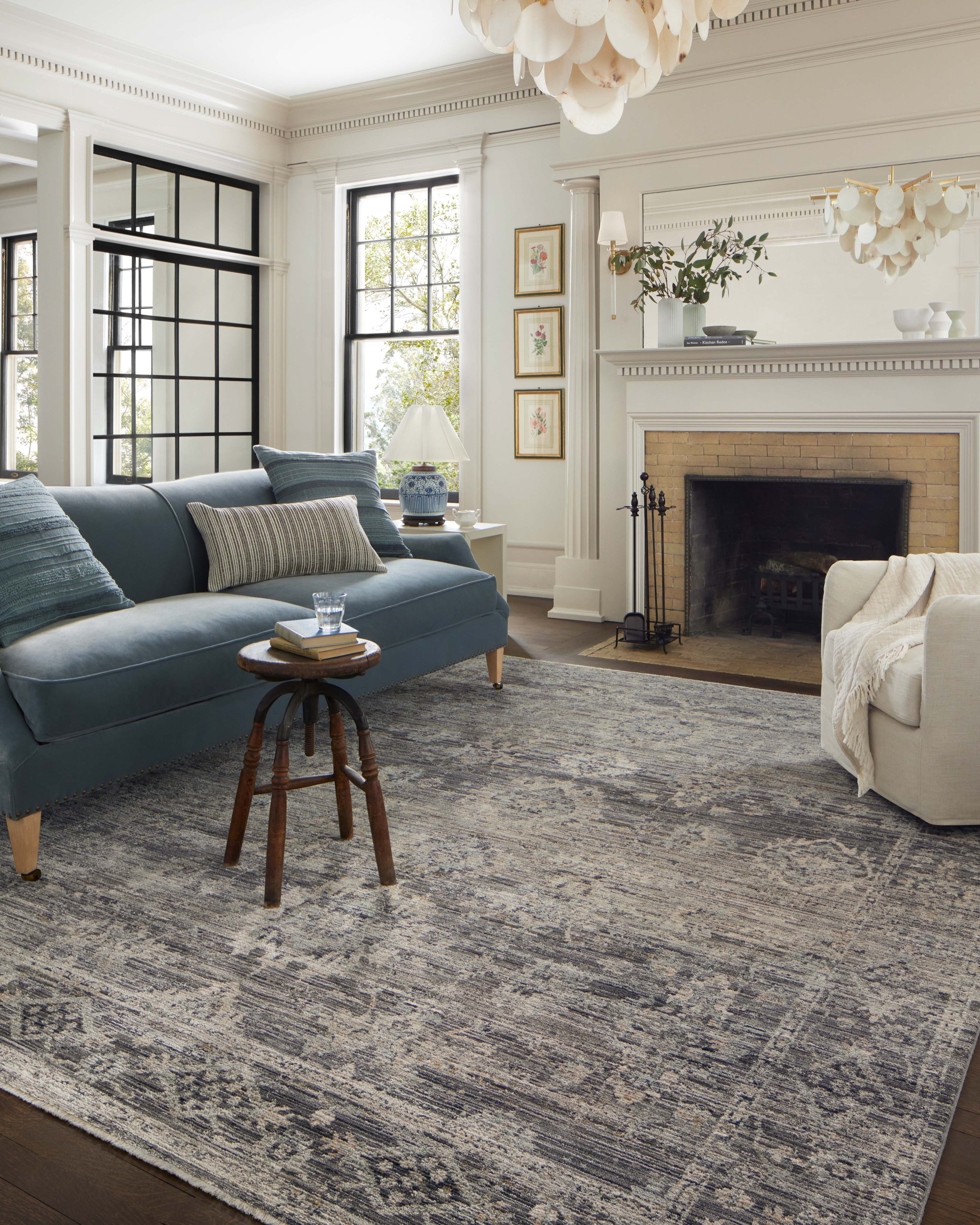 Jean Stoffer x Loloi Katherine Graphite / Jade 0-patterned rugs Loloi