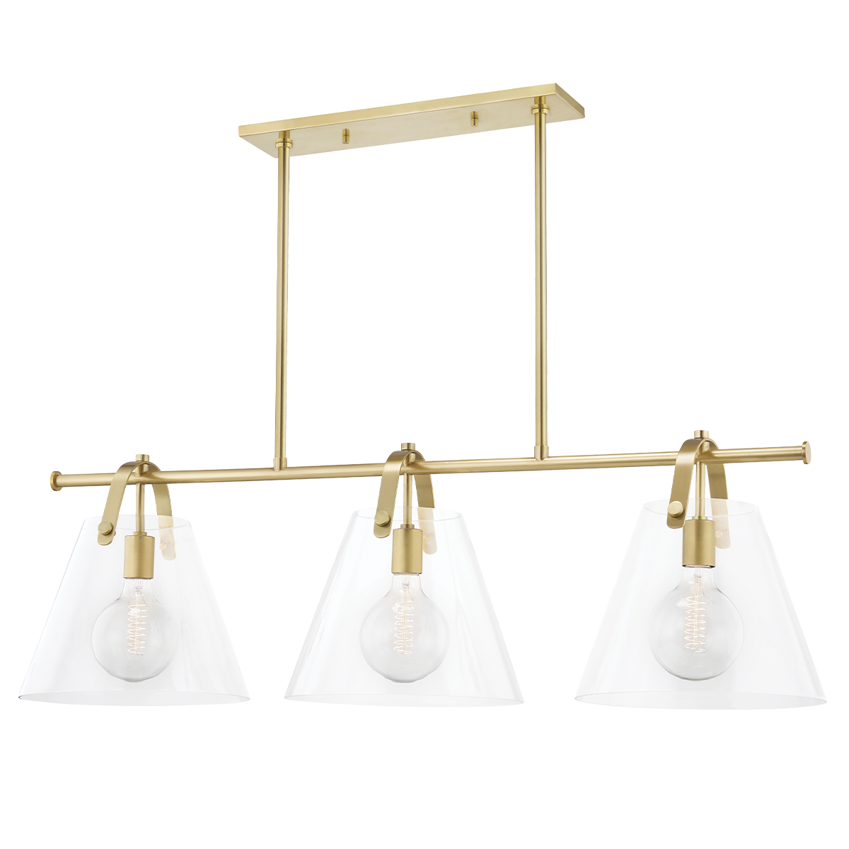 Karin Linear Pendant LIGHTING - pendant Hudson Valley Lighting Aged Brass
