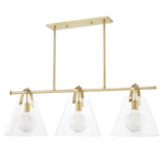 Karin Linear Pendant LIGHTING - pendant Hudson Valley Lighting Aged Brass