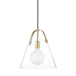 Karin Pendant LIGHTING - pendant Hudson Valley Lighting 12.75"W x 14.25"H Aged Brass