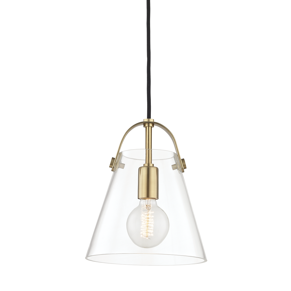 Karin Pendant LIGHTING - pendant Hudson Valley Lighting 8.75"W x 10.50"H Aged Brass
