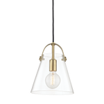 Karin Pendant LIGHTING - pendant Hudson Valley Lighting 8.75"W x 10.50"H Aged Brass