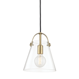 Karin Pendant LIGHTING - pendant Hudson Valley Lighting 8.75"W x 10.50"H Aged Brass