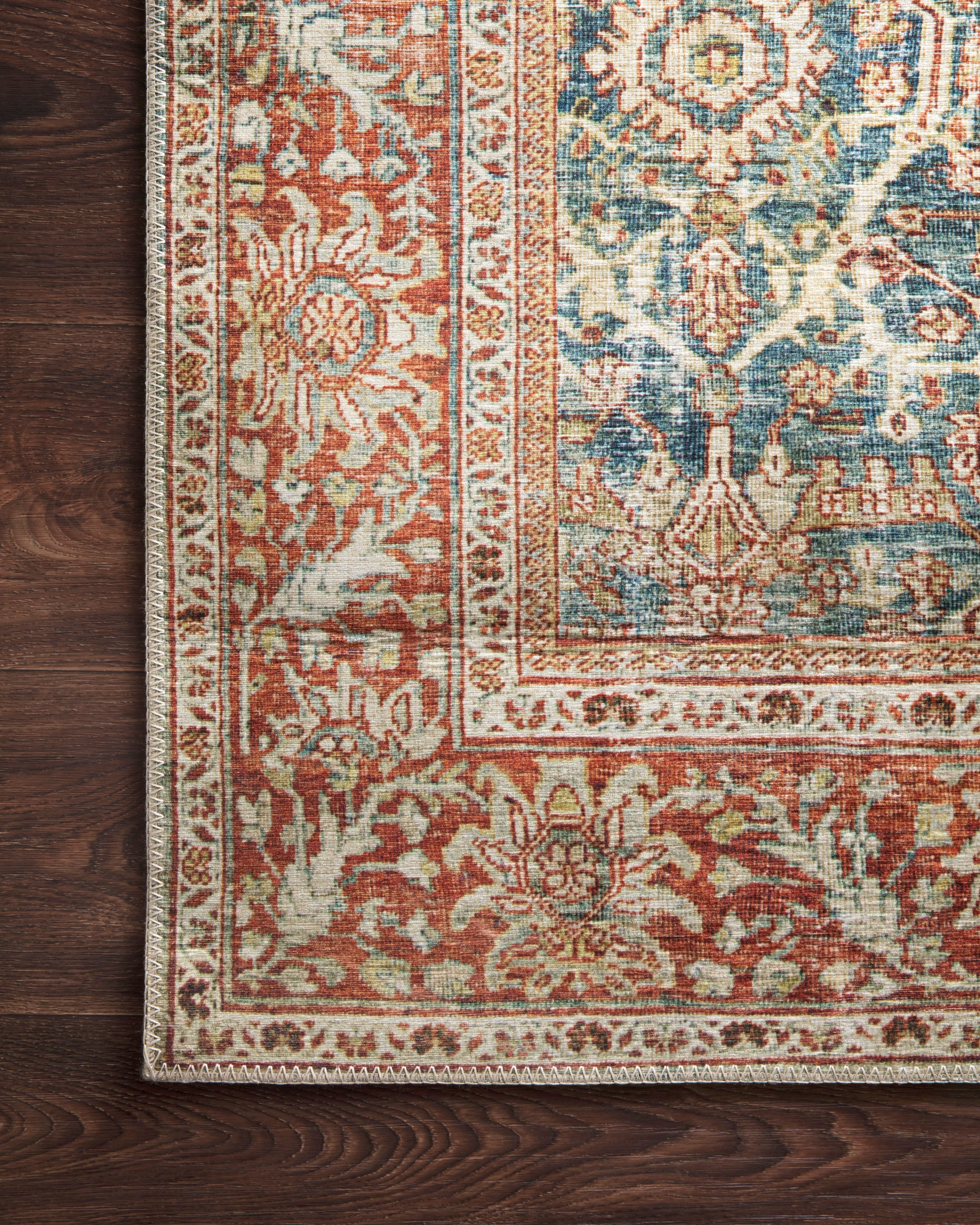 Loloi Layla Ocean / Rust Rug 1-patterned Loloi