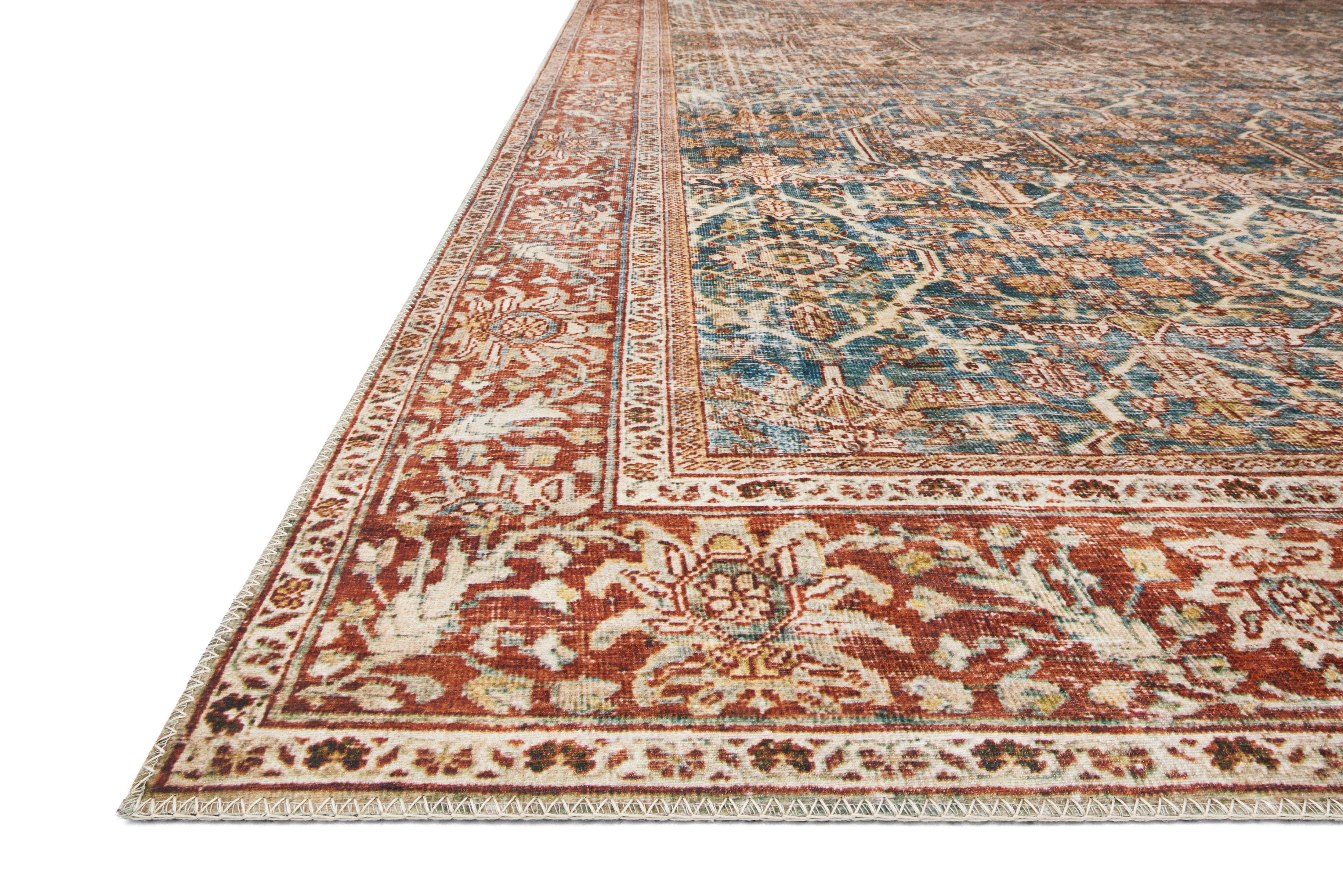 Loloi Layla Ocean / Rust Rug 1-patterned Loloi