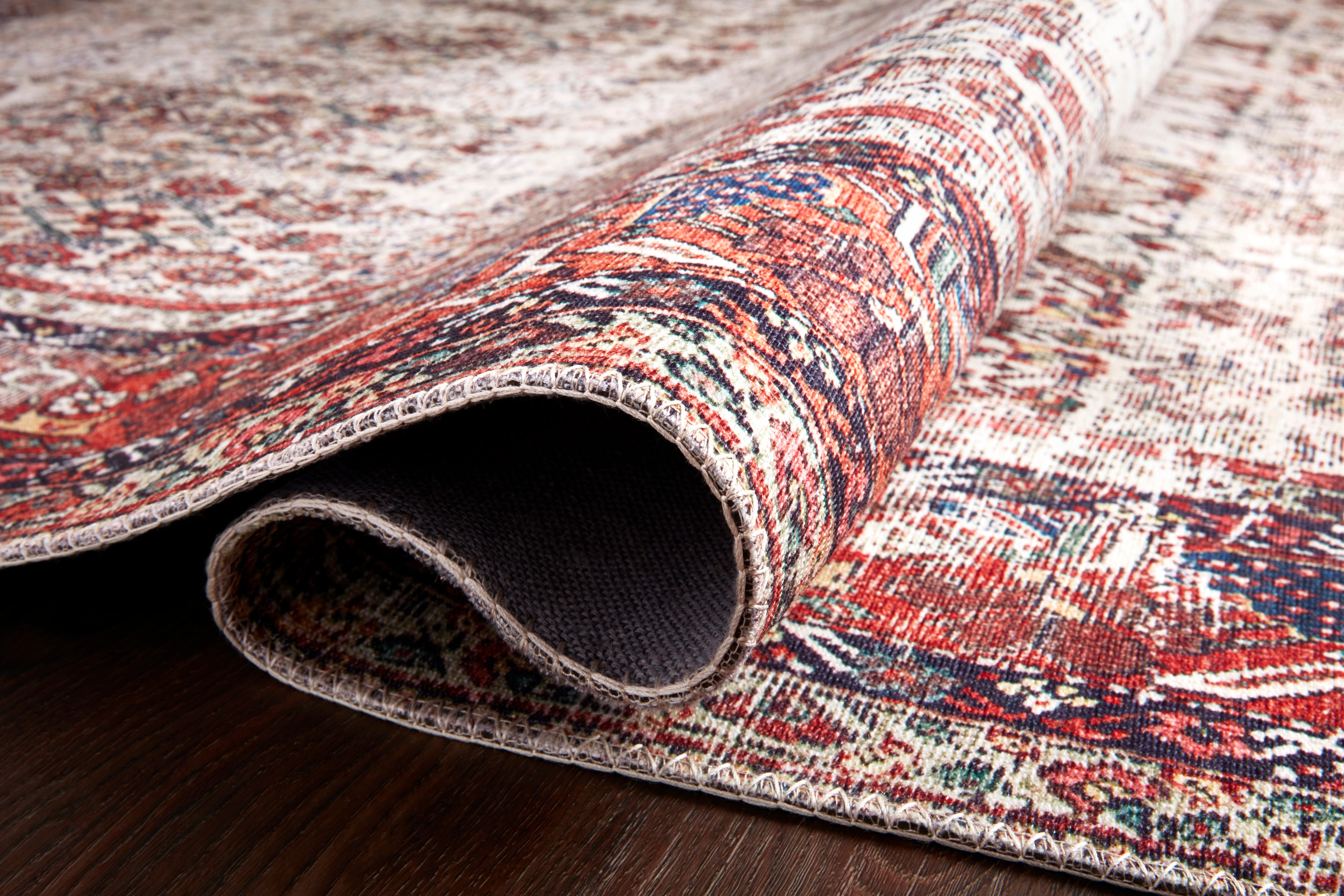 Loloi Layla Ivory / Brick Rug patterned rugs Loloi