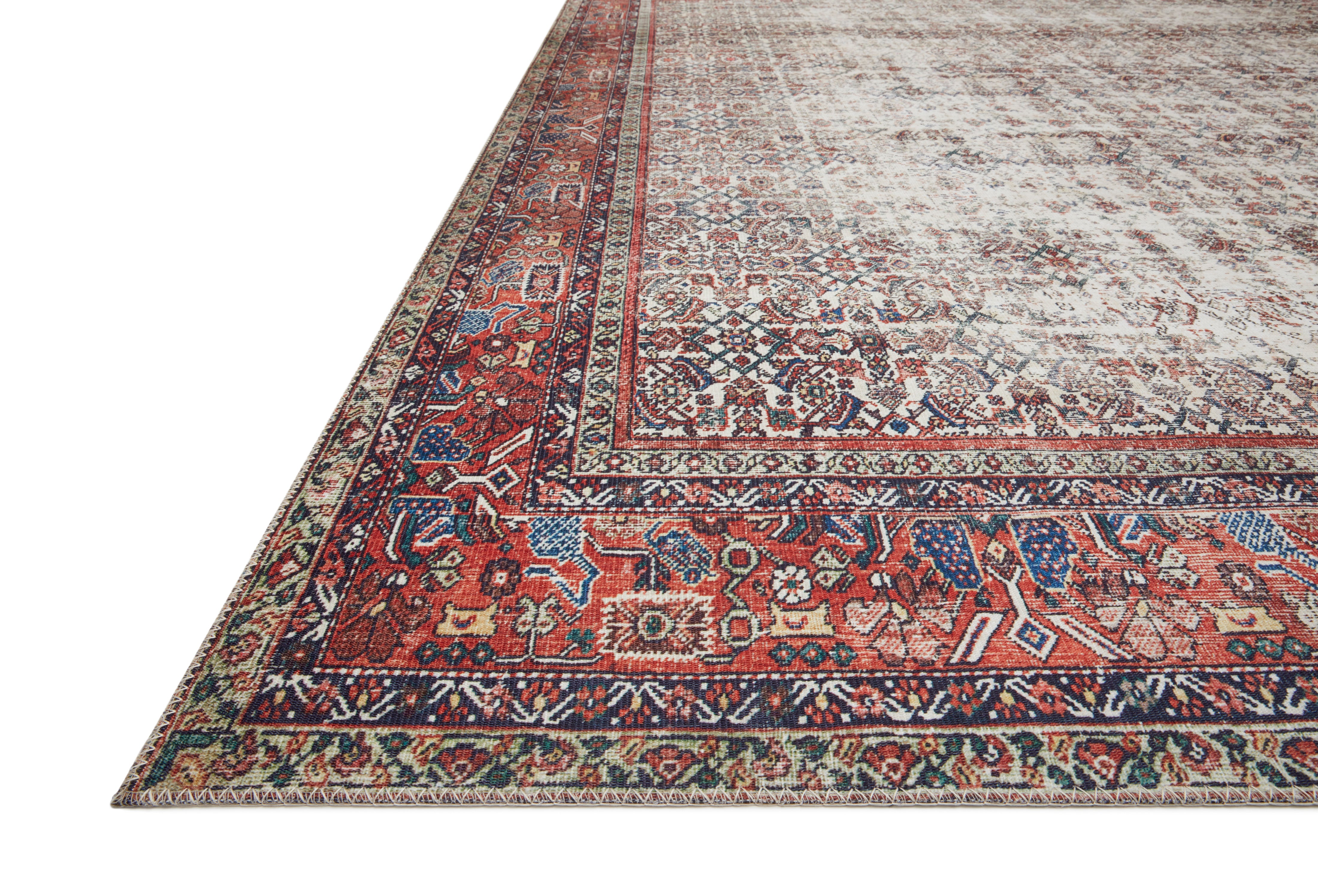 Loloi Layla Ivory / Brick Rug patterned rugs Loloi
