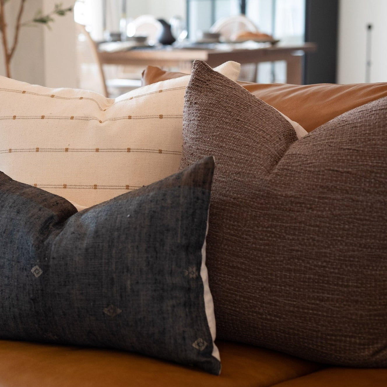 Bruno Woven Pillow Cover 2 - PILLOWS - Thai - warm Rug & Weave Pillows