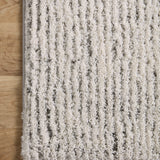 Loloi Levitt Shag Ivory / Grey Rug 0-RUGS-patterned Loloi