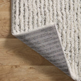 Loloi Levitt Shag Ivory / Grey Rug 0-RUGS-patterned Loloi