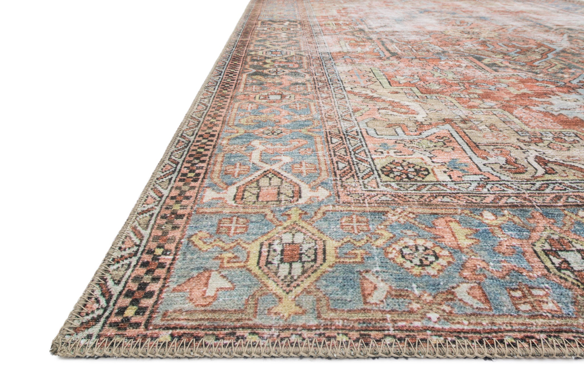 Loloi Loren Terracotta / Sky Rug 2-patterned rugs Loloi