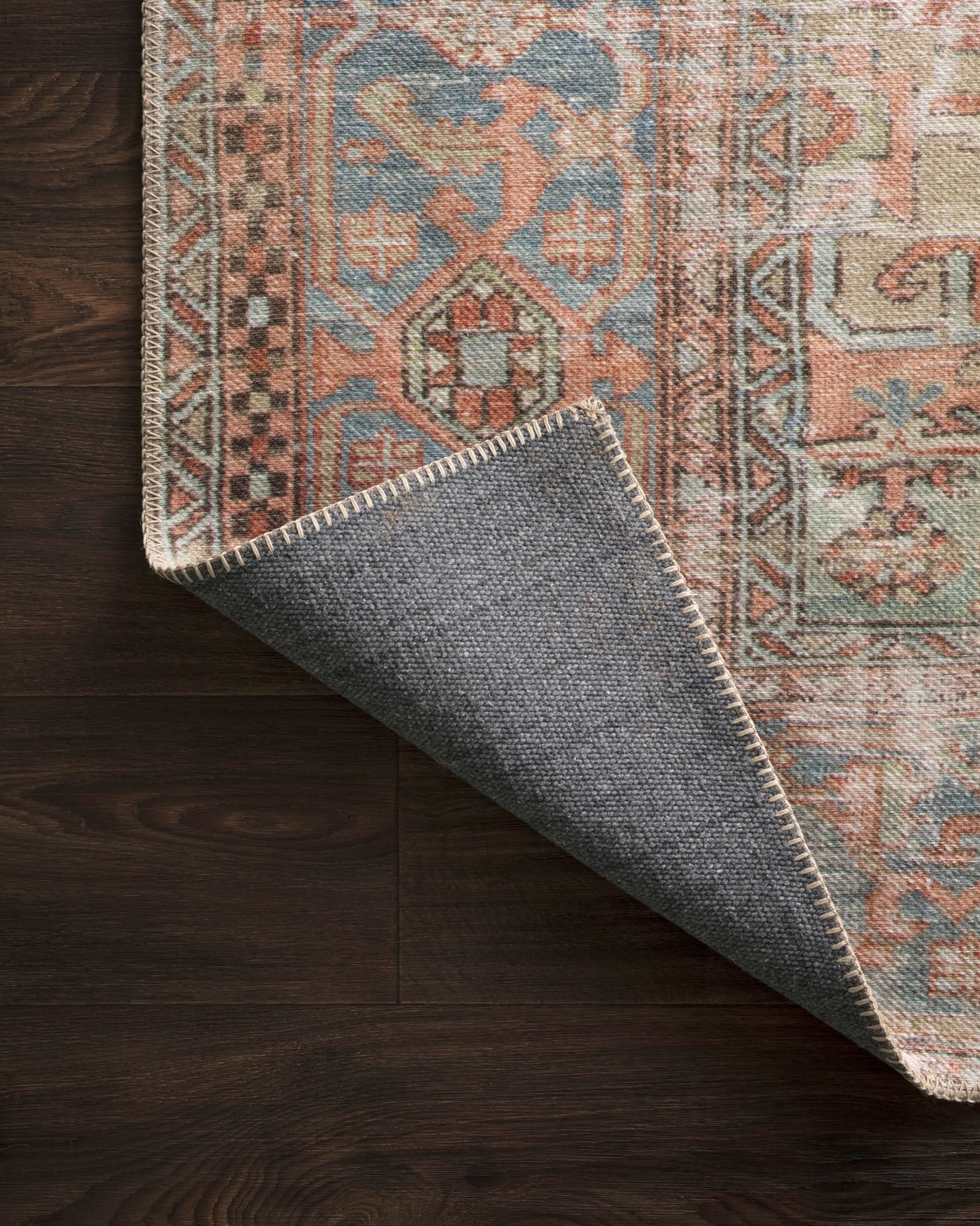 Loloi Loren Terracotta / Sky Rug 2-patterned rugs Loloi