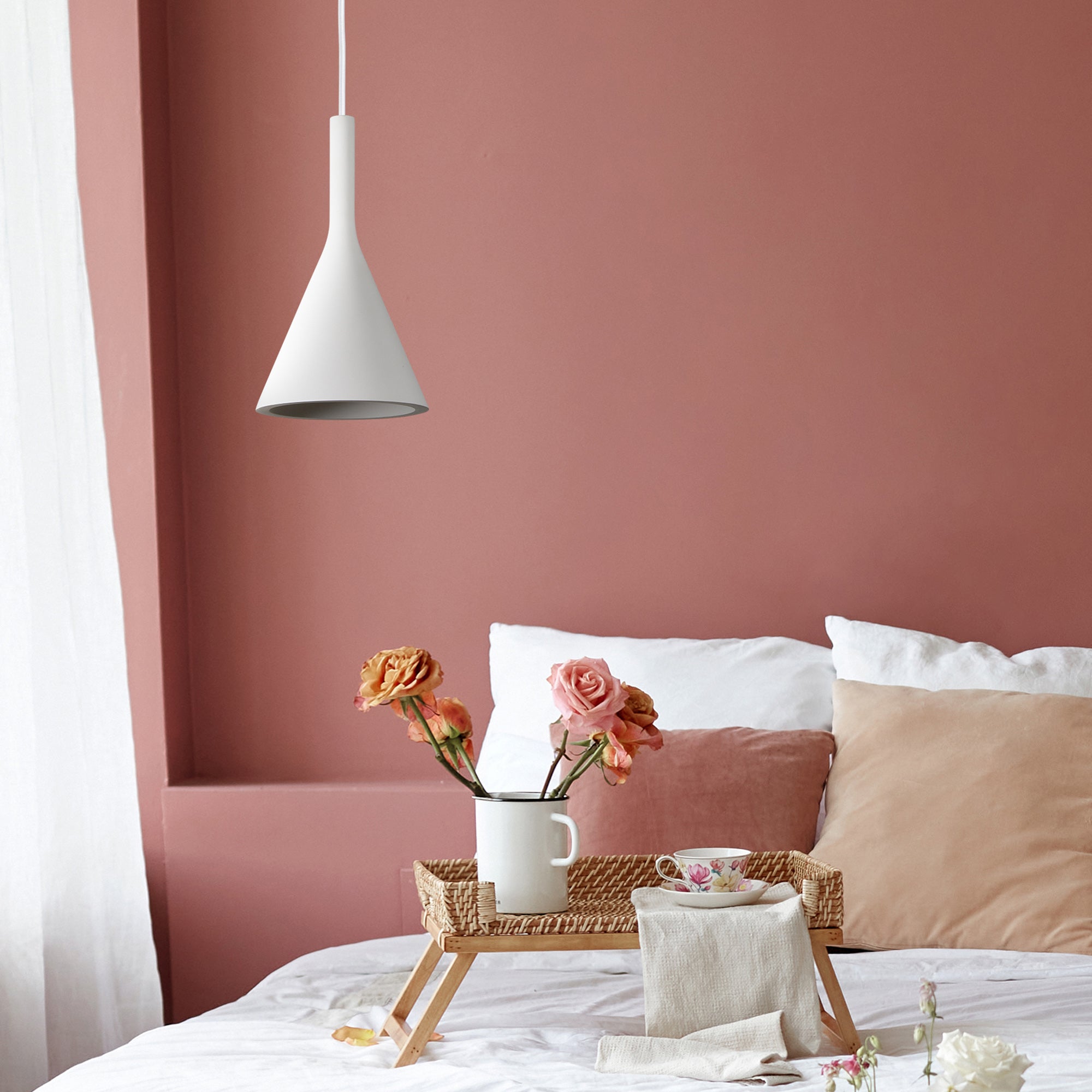 Heath Pendant Light LIGHTING - pendant Renwil White