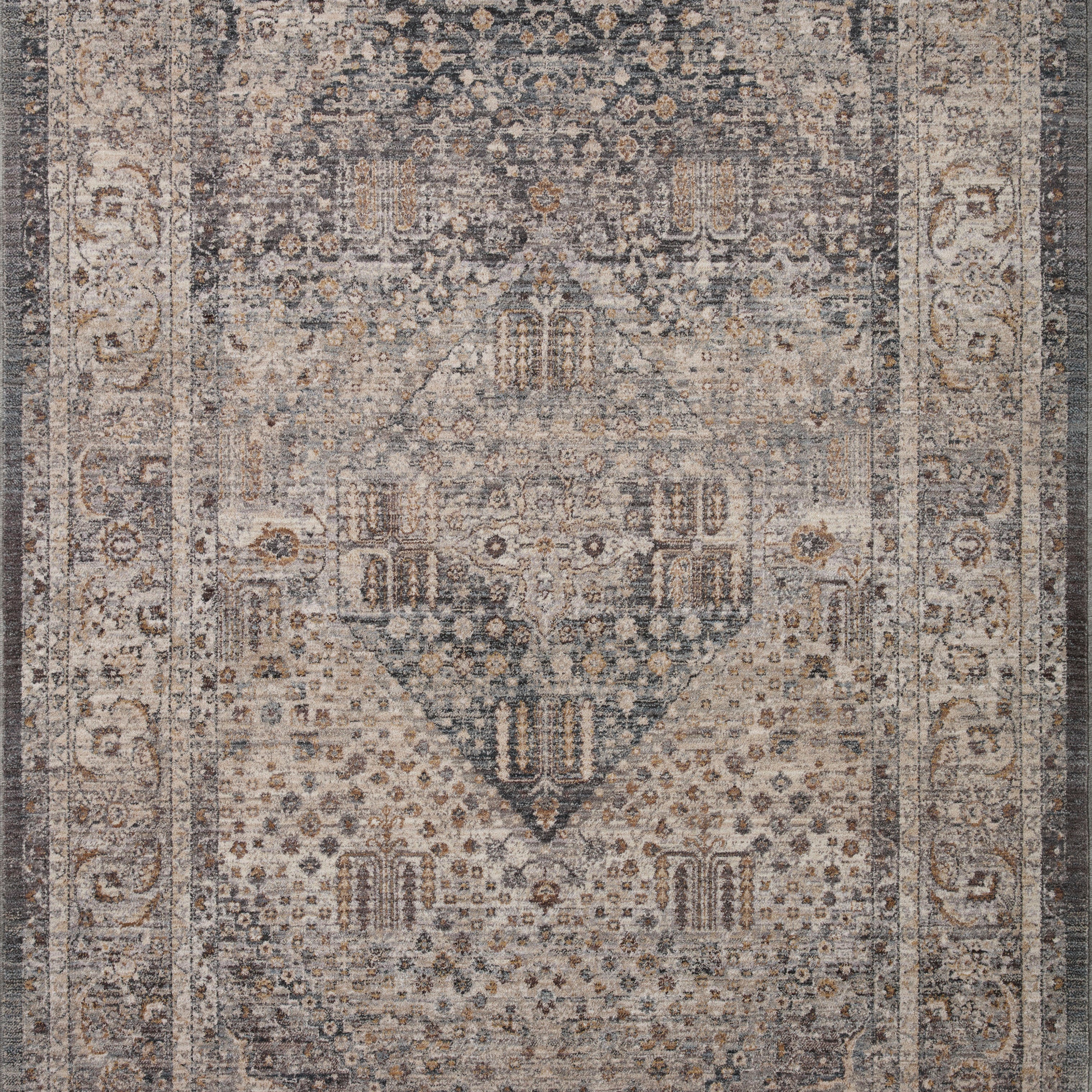 Loloi Lyra Denim / Pebble Rug 0-RUGS-patterned Loloi