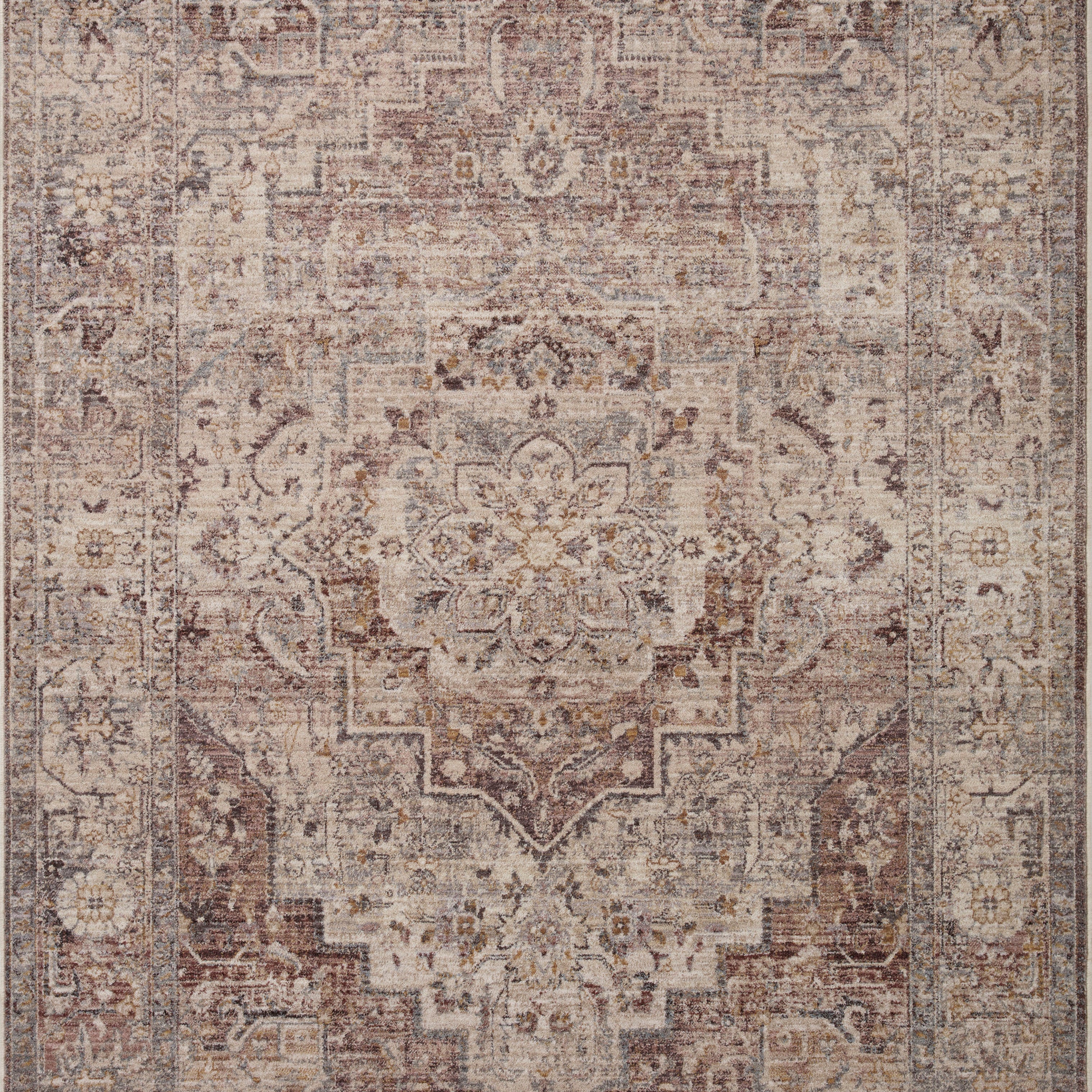 Loloi Lyra Berry / Stone Rug 0-RUGS-patterned Loloi