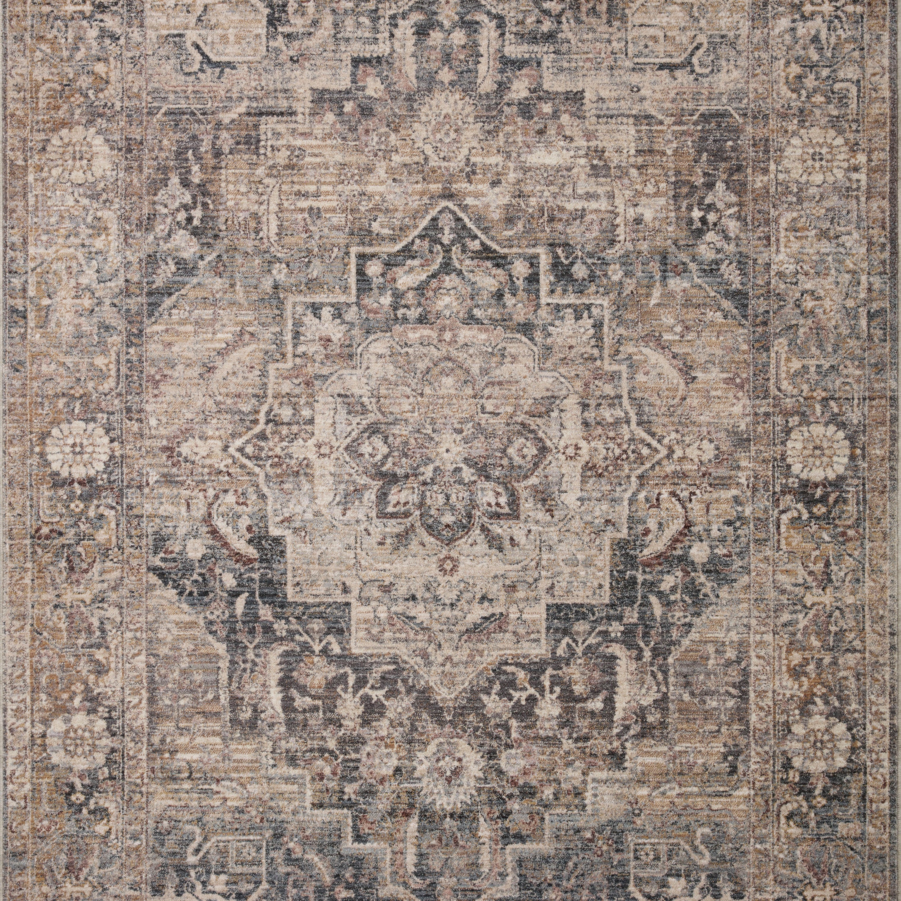 Loloi Lyra Denim / Sand Rug 0-RUGS-patterned Loloi