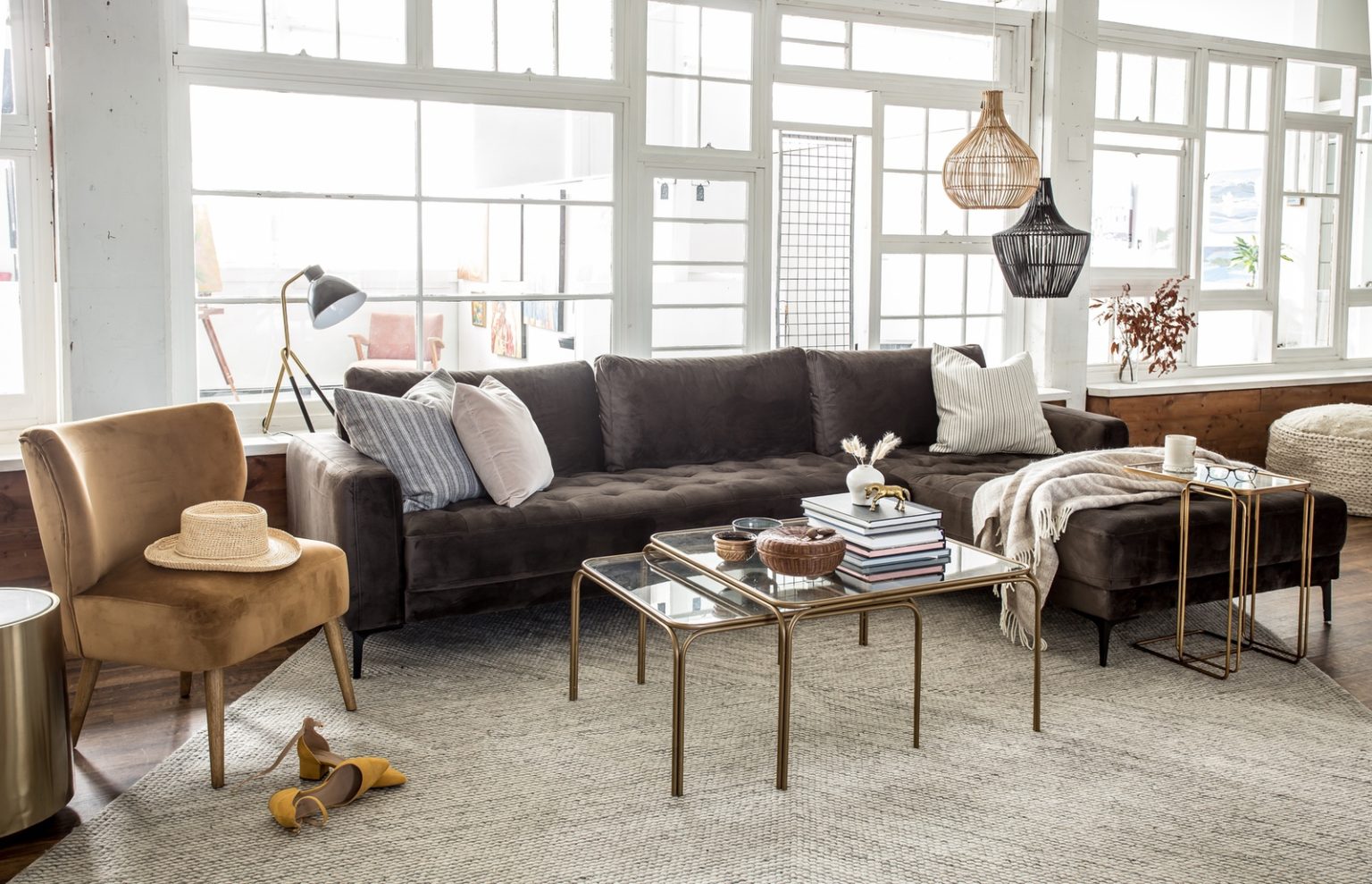 FLOOR MODEL - Lennie Pendant Light / Natural LIGHTING - pendant Style in Form