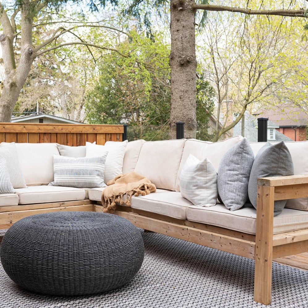 Loloi Isle Grey / Black Rug 5-Rugs - indoor/outdoor Loloi