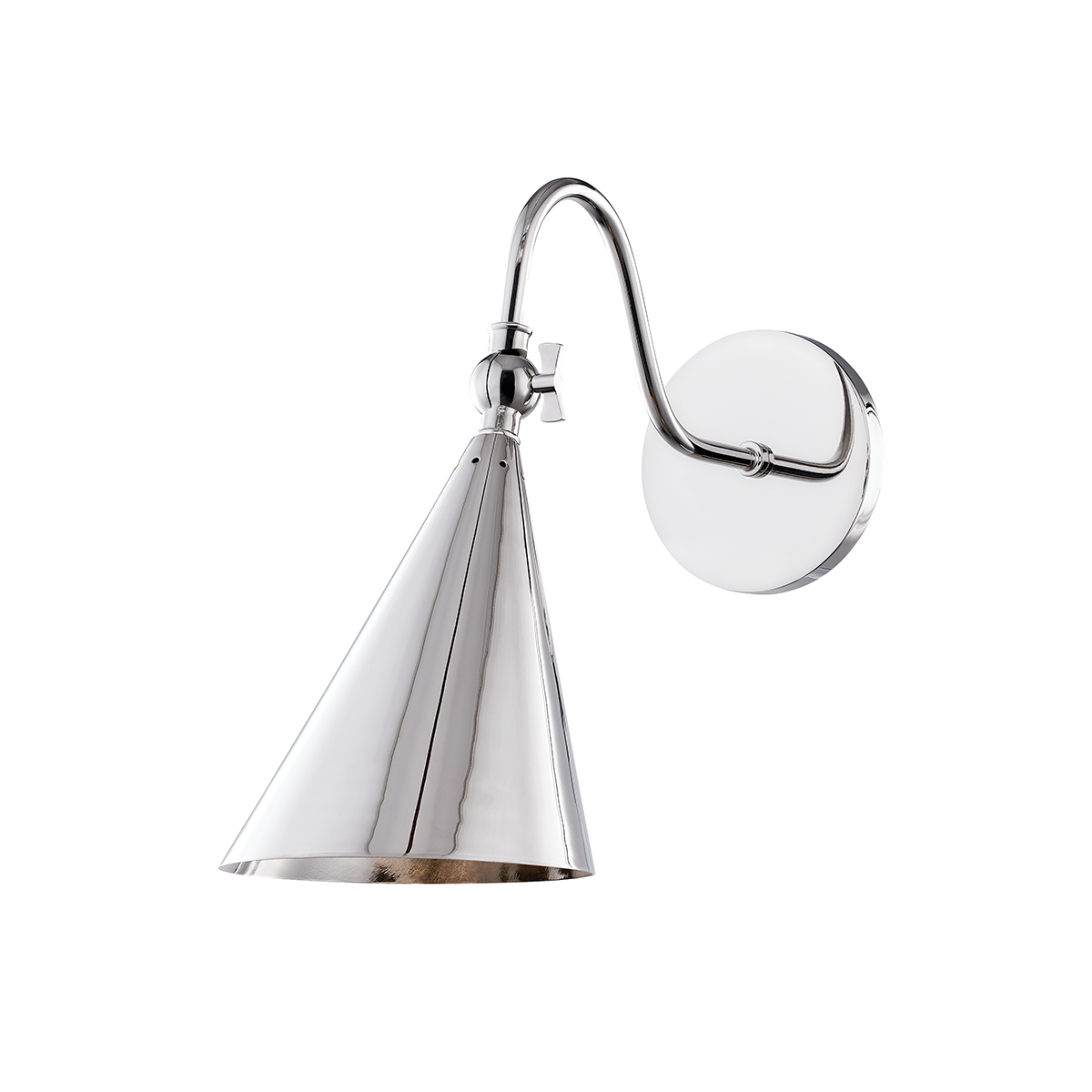Lupe Wall Sconce, Polished Nickel