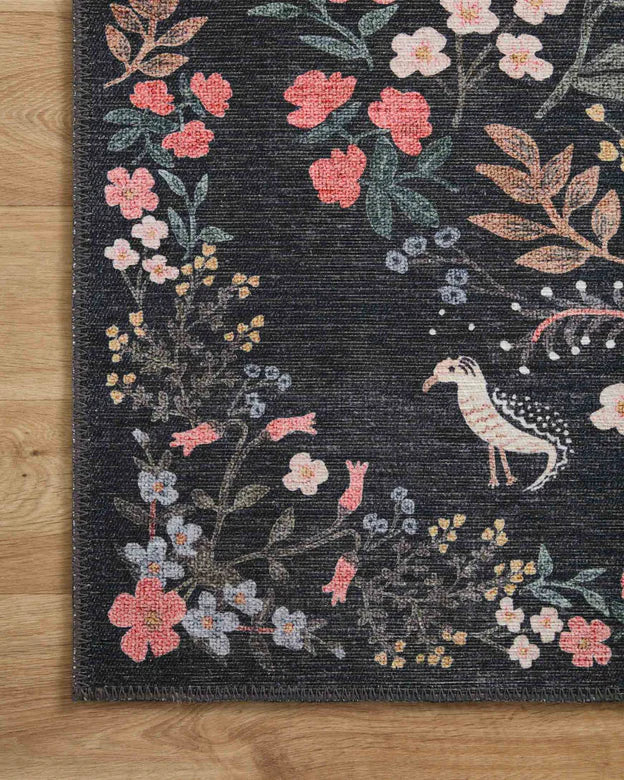 Rifle Paper Co. X Loloi/ Maison Tuileries Black Rug 3 - RUGS - patterned Loloi