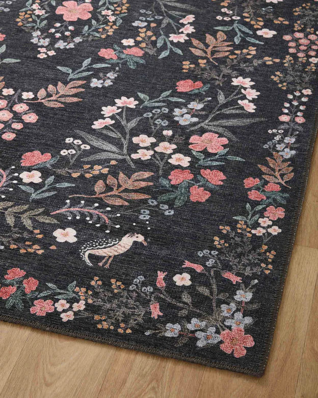 Rifle Paper Co. X Loloi/ Maison Tuileries Black Rug 3 - RUGS - patterned Loloi