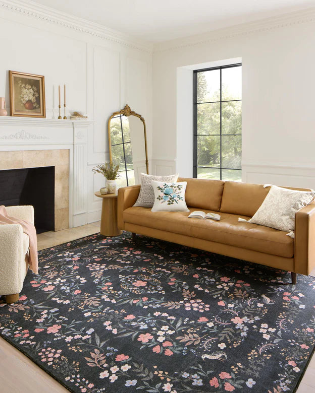 Rifle Paper Co. X Loloi/ Maison Tuileries Black Rug 3 - RUGS - patterned Loloi