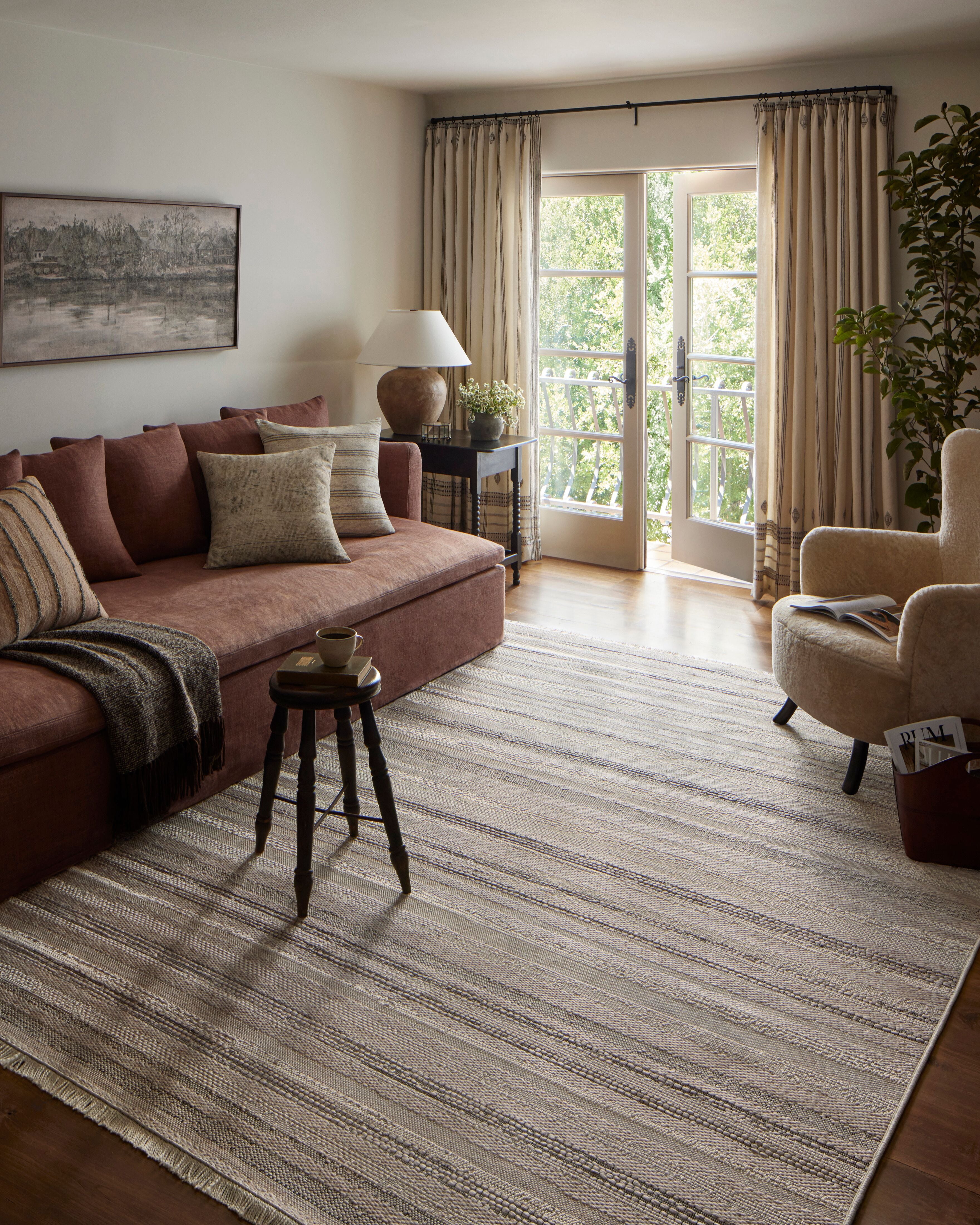 Amber Lewis x Loloi Malibu Ivory / Dove Rug No. 02 5-Rugs - indoor/outdoor Loloi