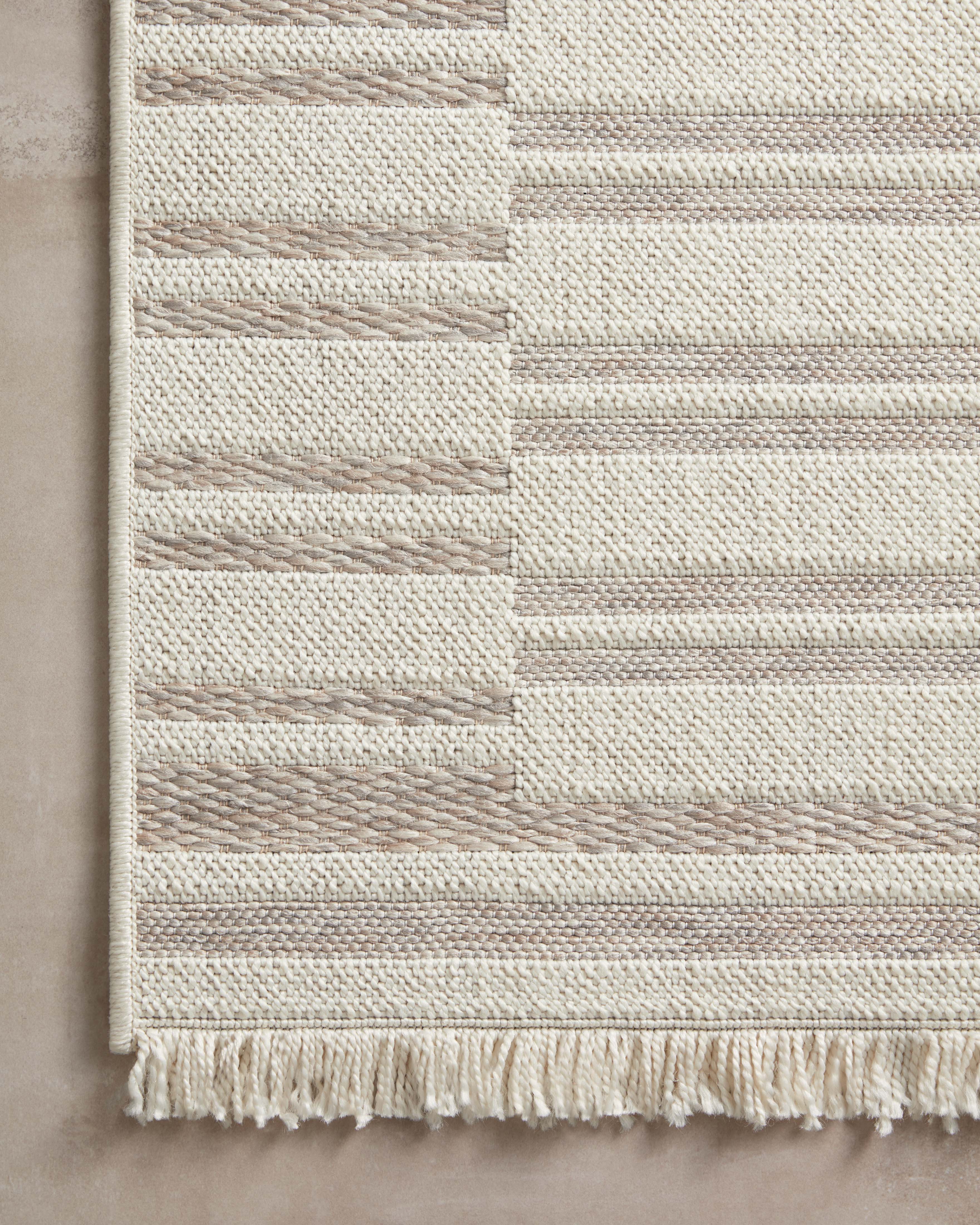 Amber Lewis x Loloi Malibu Ivory / Dove Rug No. 03 5-Rugs - indoor/outdoor Loloi