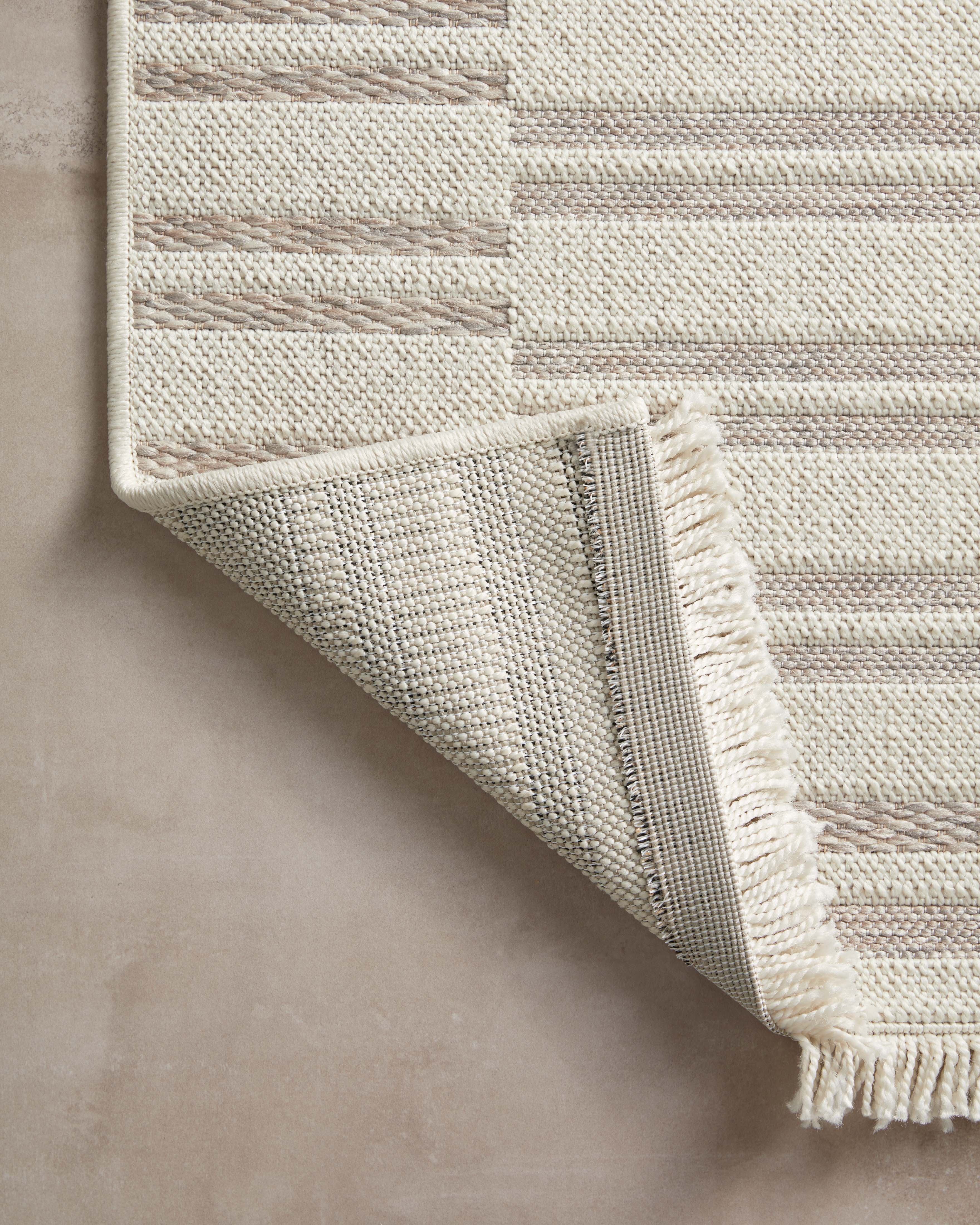 Amber Lewis x Loloi Malibu Ivory / Dove Rug No. 03 5-Rugs - indoor/outdoor Loloi