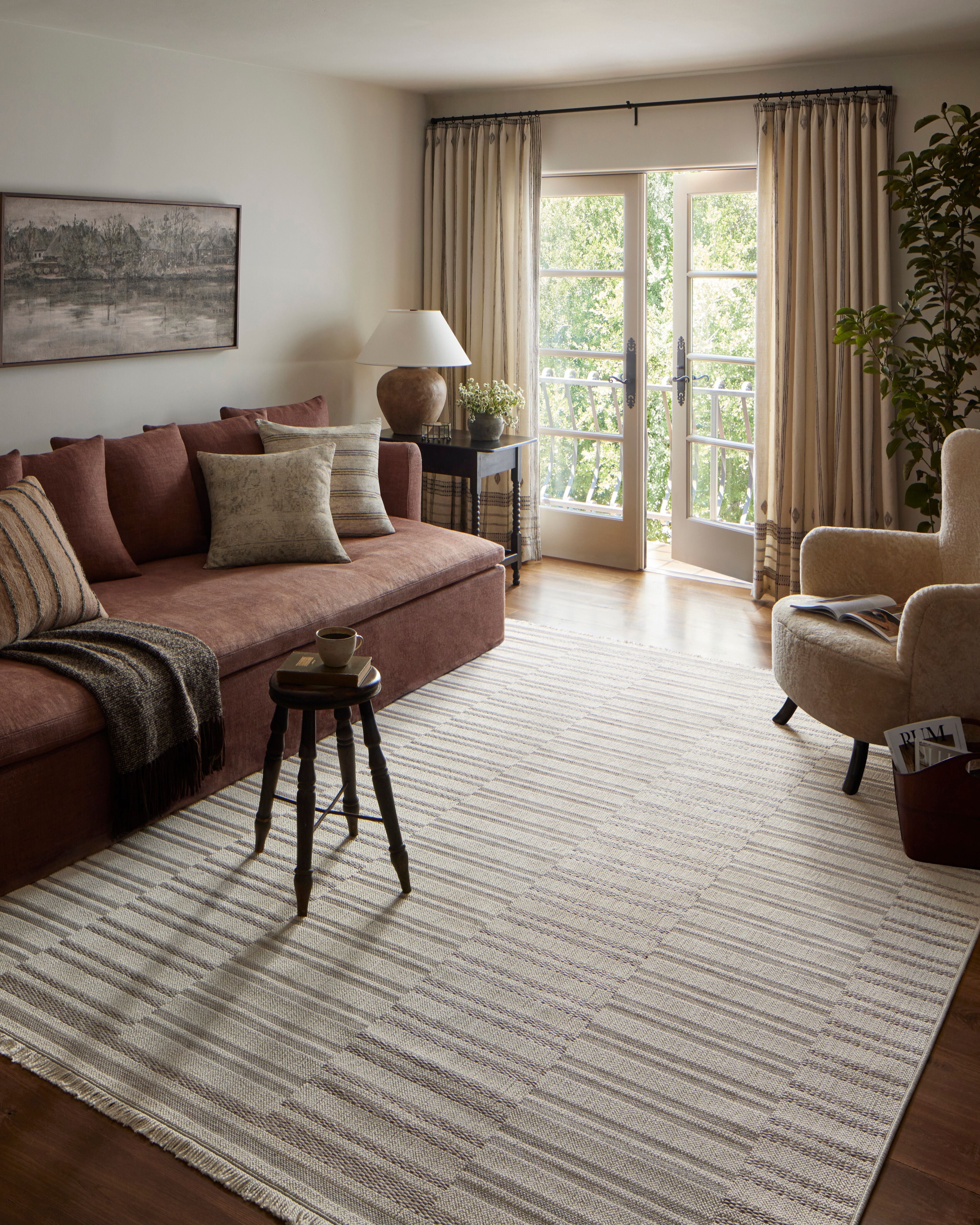 Amber Lewis x Loloi Malibu Ivory / Dove Rug No. 03 5-Rugs - indoor/outdoor Loloi