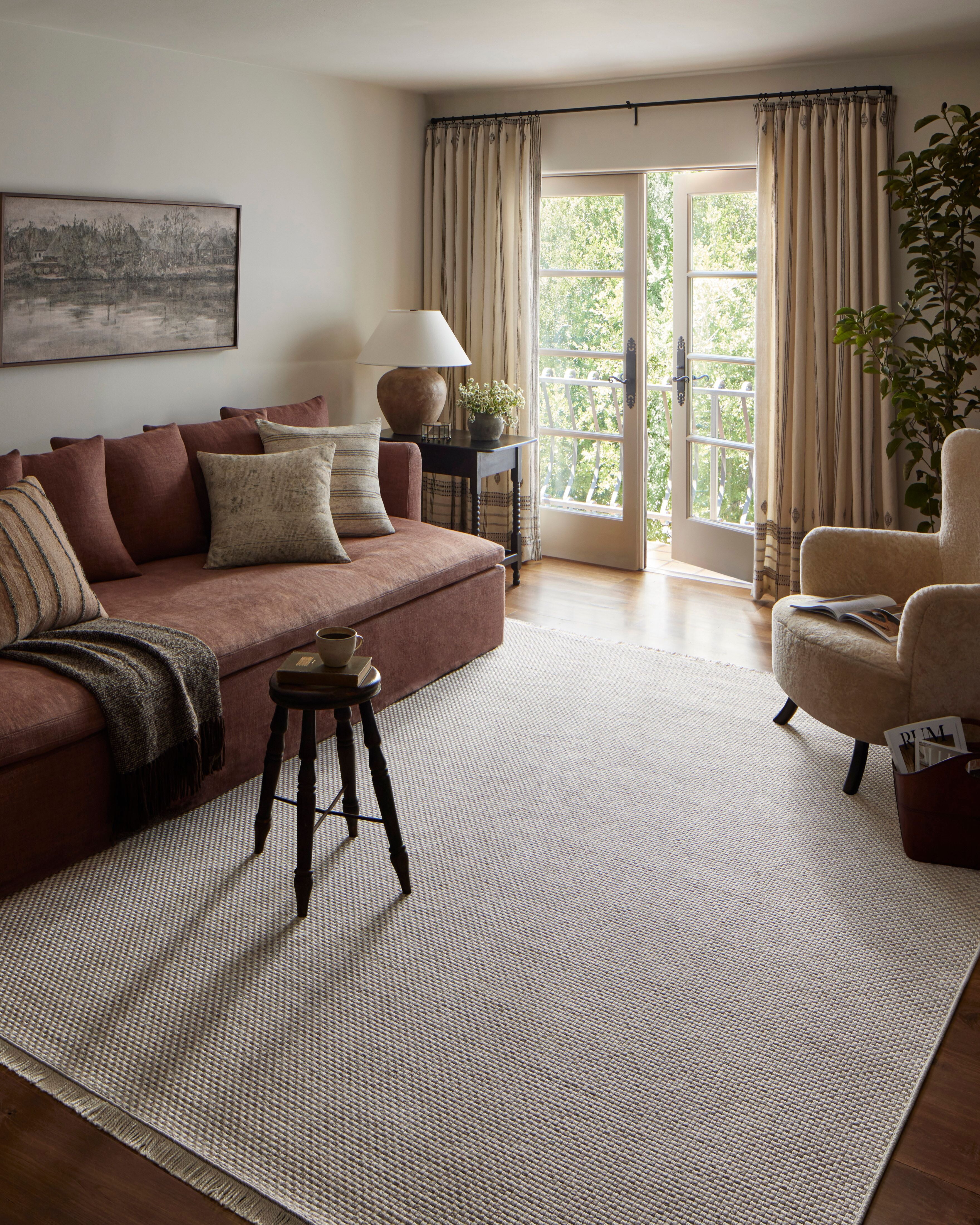 Amber Lewis x Loloi Malibu Ivory / Dove Rug No. 05 5-Rugs - indoor/outdoor Loloi