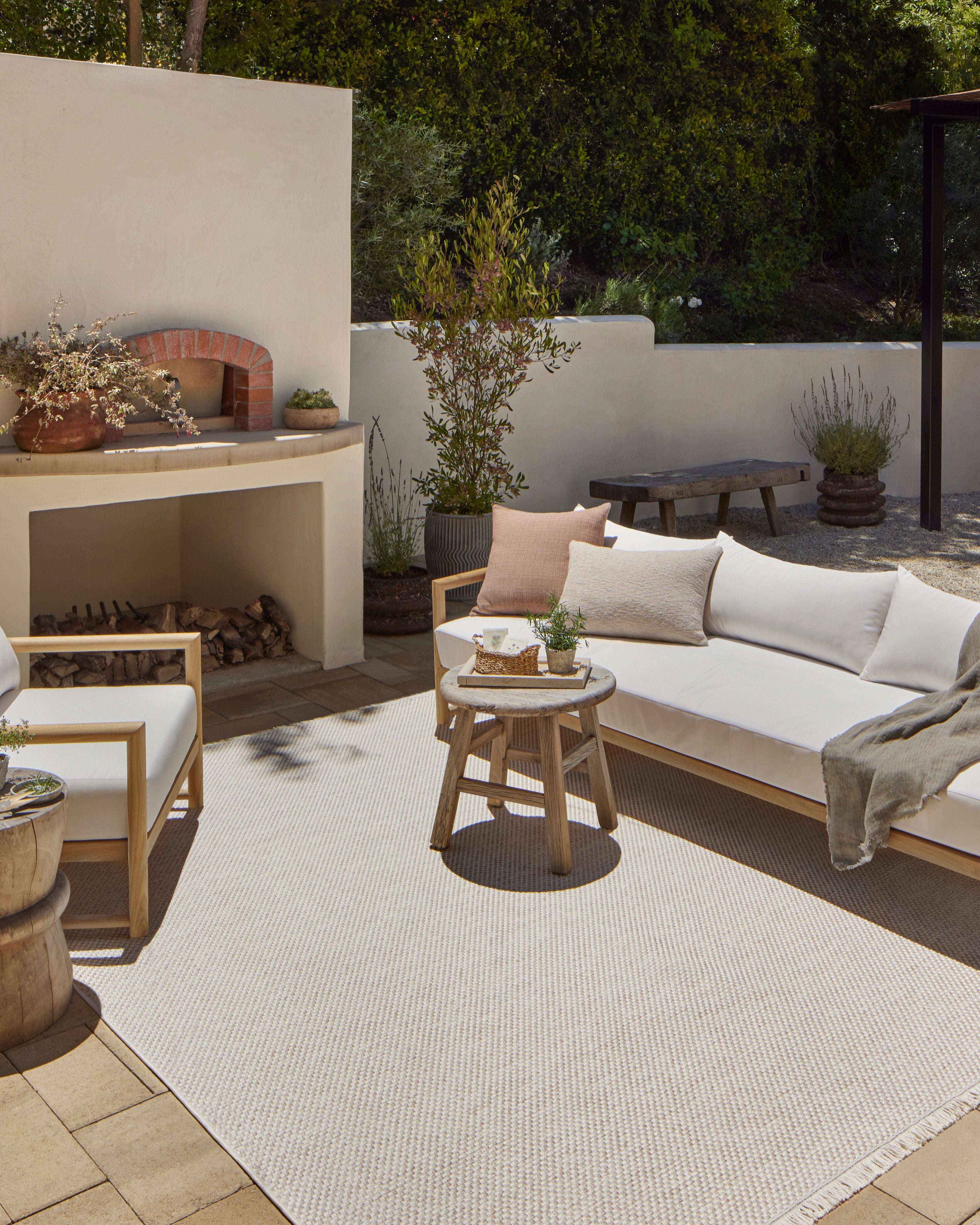 Amber Lewis x Loloi Malibu Ivory / Dove Rug No. 05 5-Rugs - indoor/outdoor Loloi