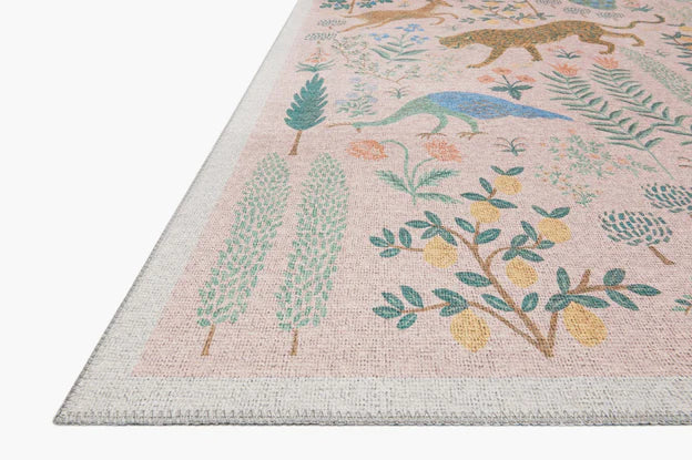 Rifle Paper Co. X Loloi/ Menagerie Les Fauves Blush Rug 2 - RUGS - patterned Loloi