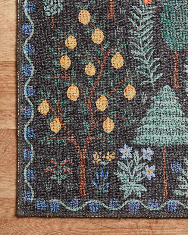 Rifle Paper Co. X Loloi/ Menagerie Forest Black Rug 3 - RUGS - patterned Loloi