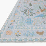 Rifle Paper Co. X Loloi/ Menagerie Camont Lt. Blue Rug 3 - RUGS - patterned Loloi