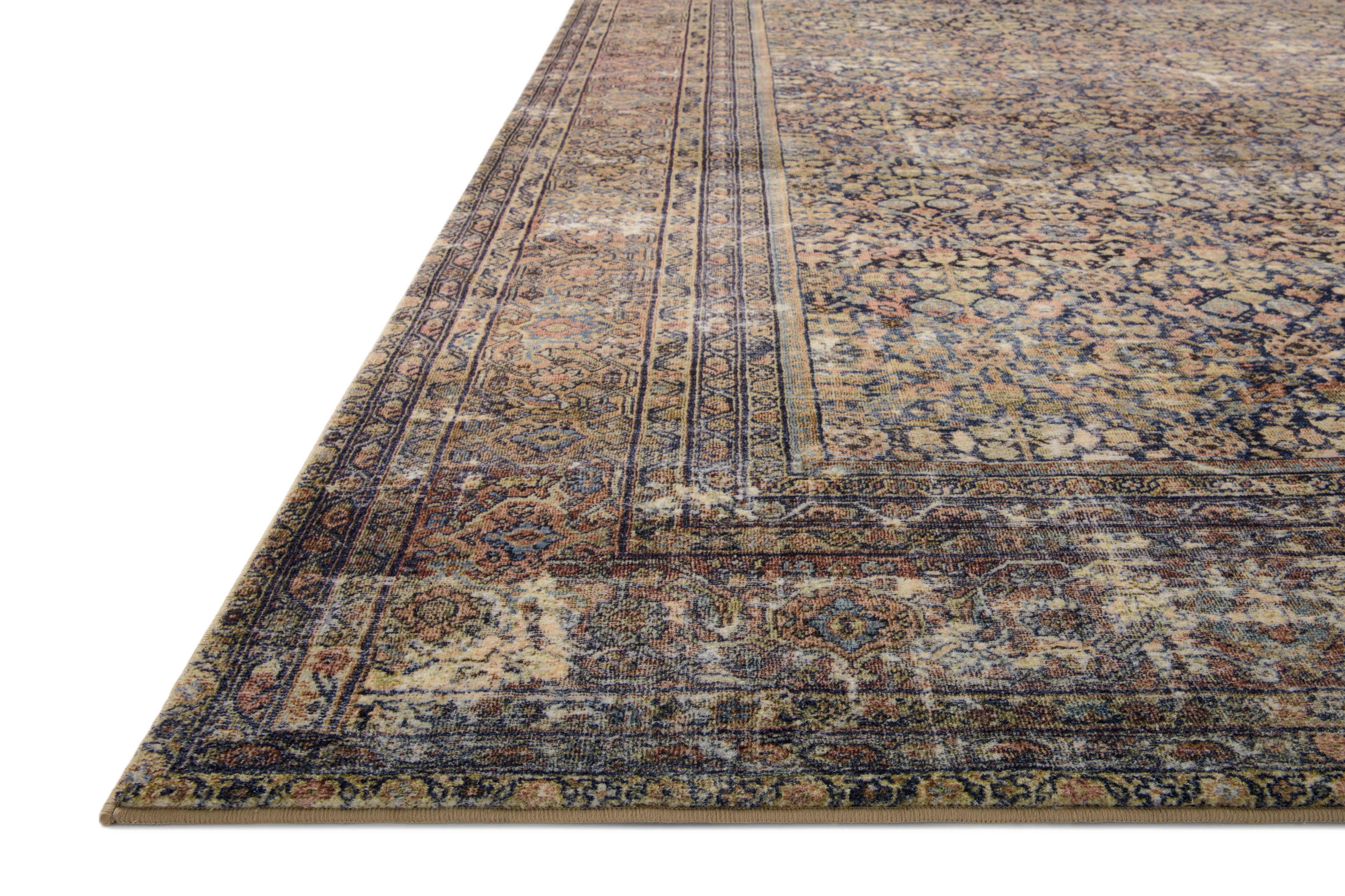 Amber Lewis x Loloi Morgan Denim / Multi 0-patterned rugs Loloi