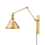 Metal No. 2 Plug-In Wall Sconce - Aged Brass - Rug & Weave