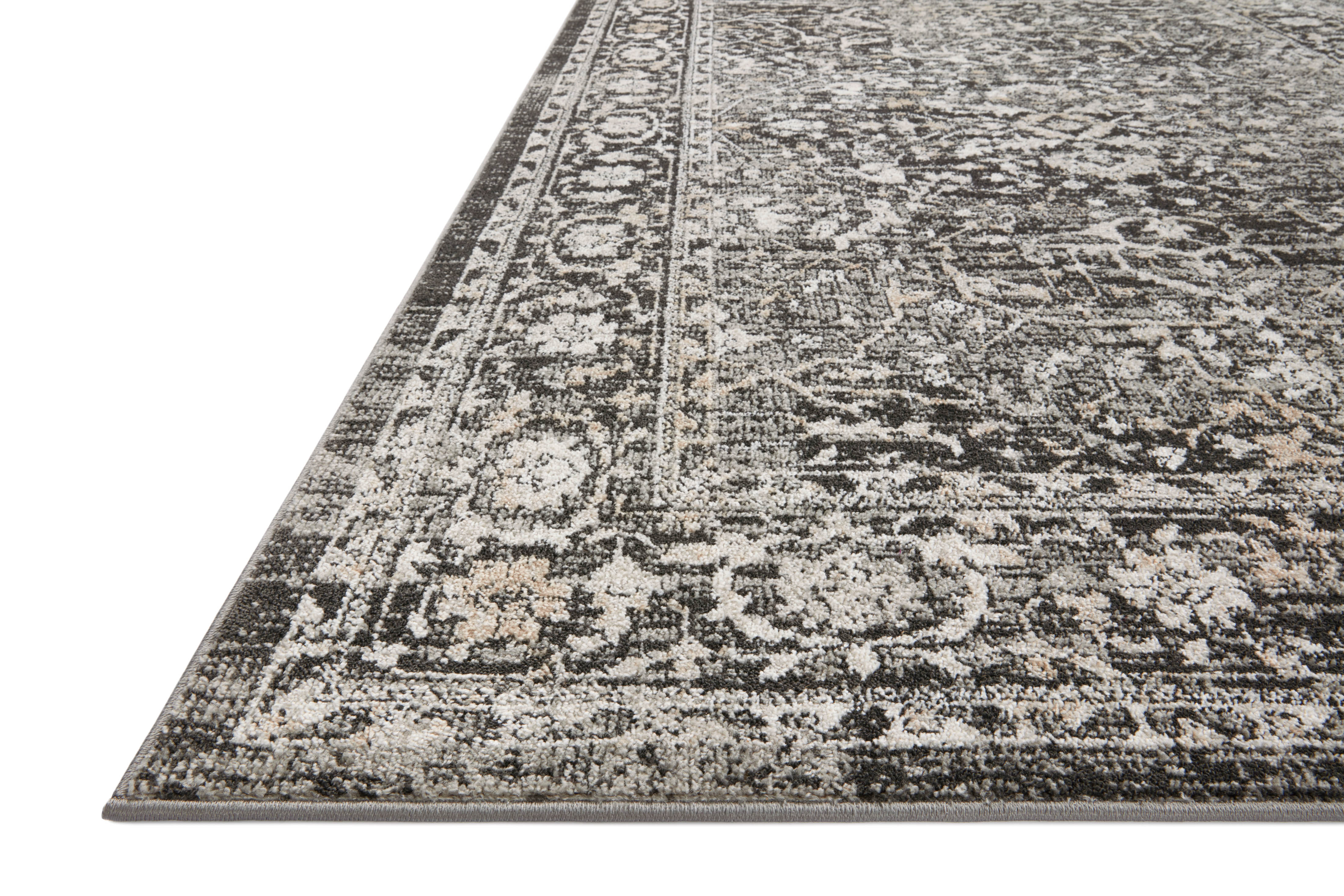 Loloi Odette Charcoal / Silver Rug 0-RUGS-patterned Loloi