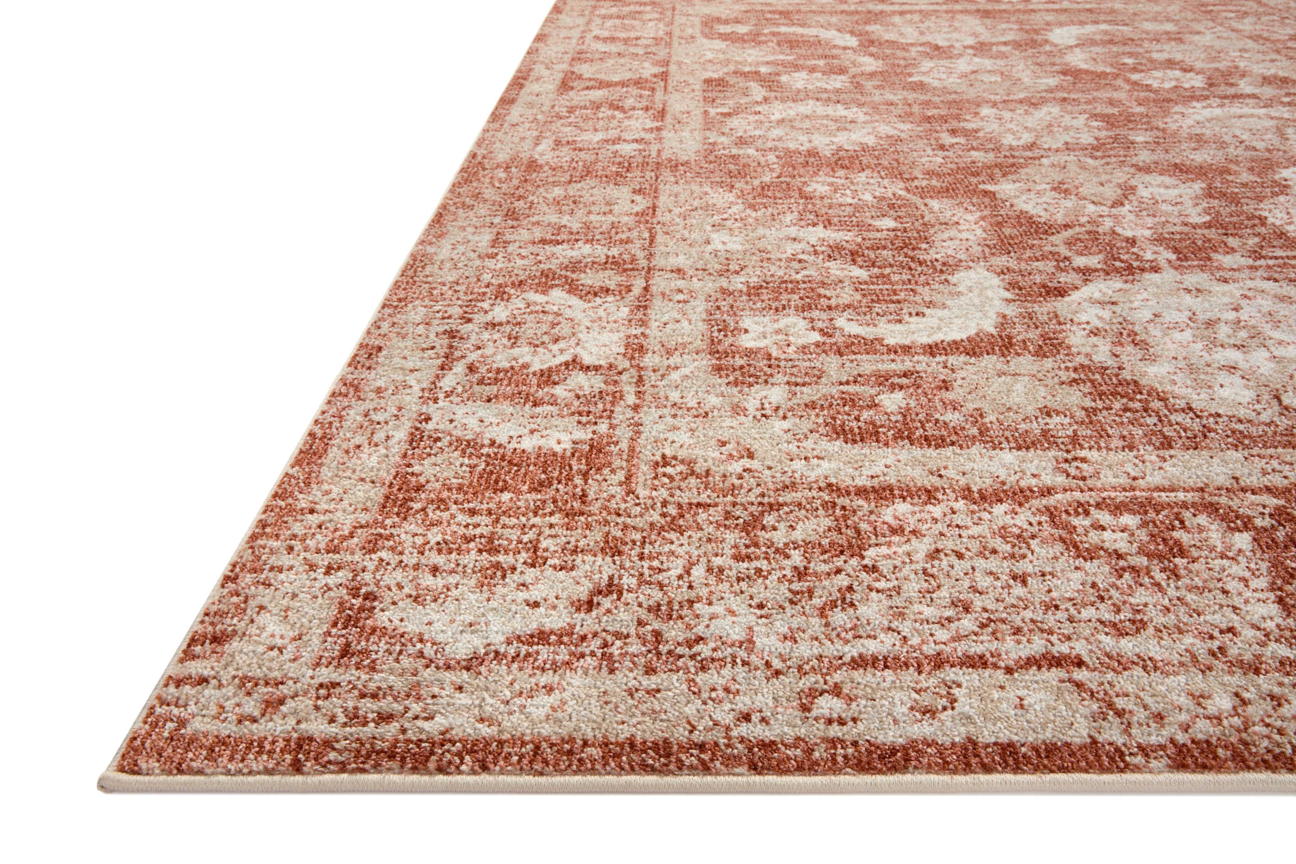 Loloi Odette Rust / Ivory Rug 0-RUGS-patterned Loloi