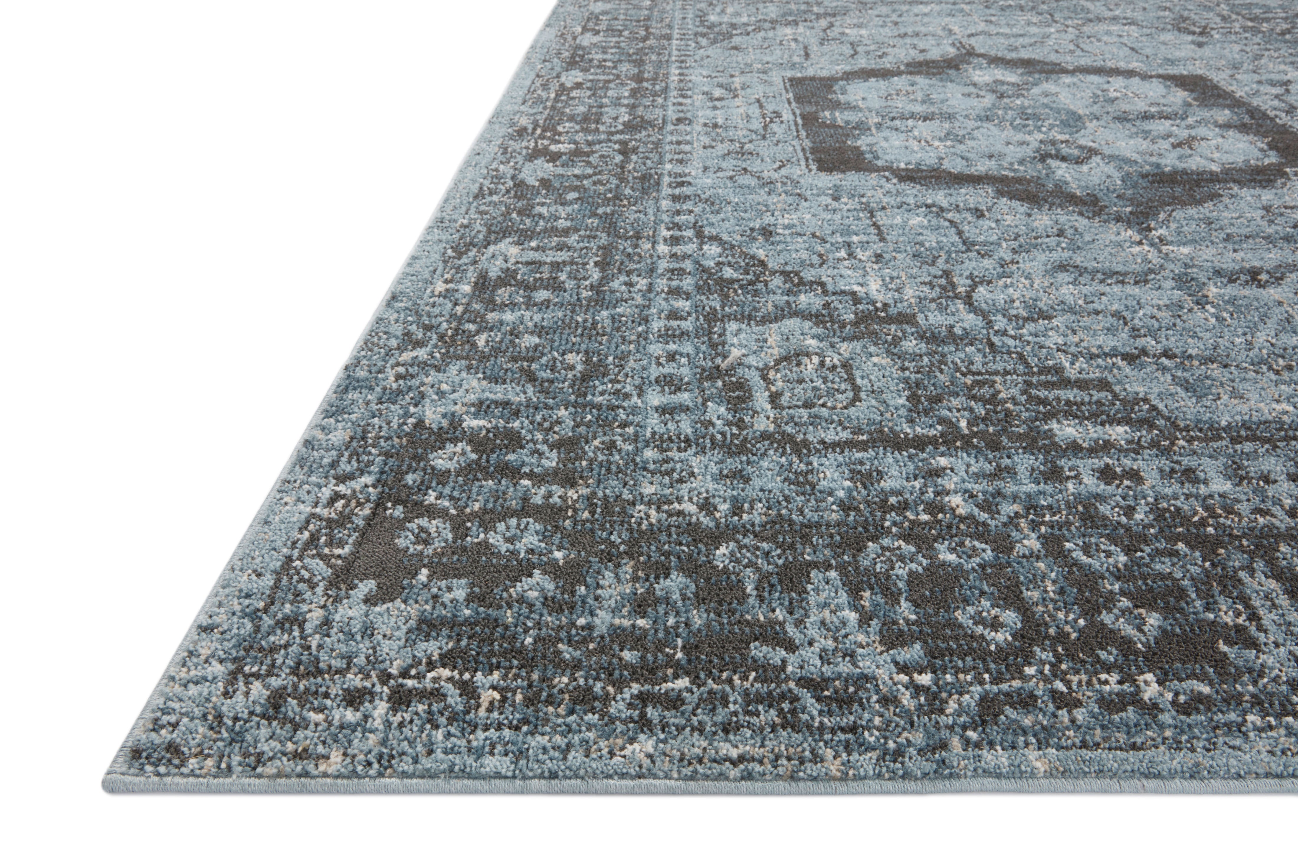 Loloi Odette Sky / Charcoal Rug 0-RUGS-patterned Loloi