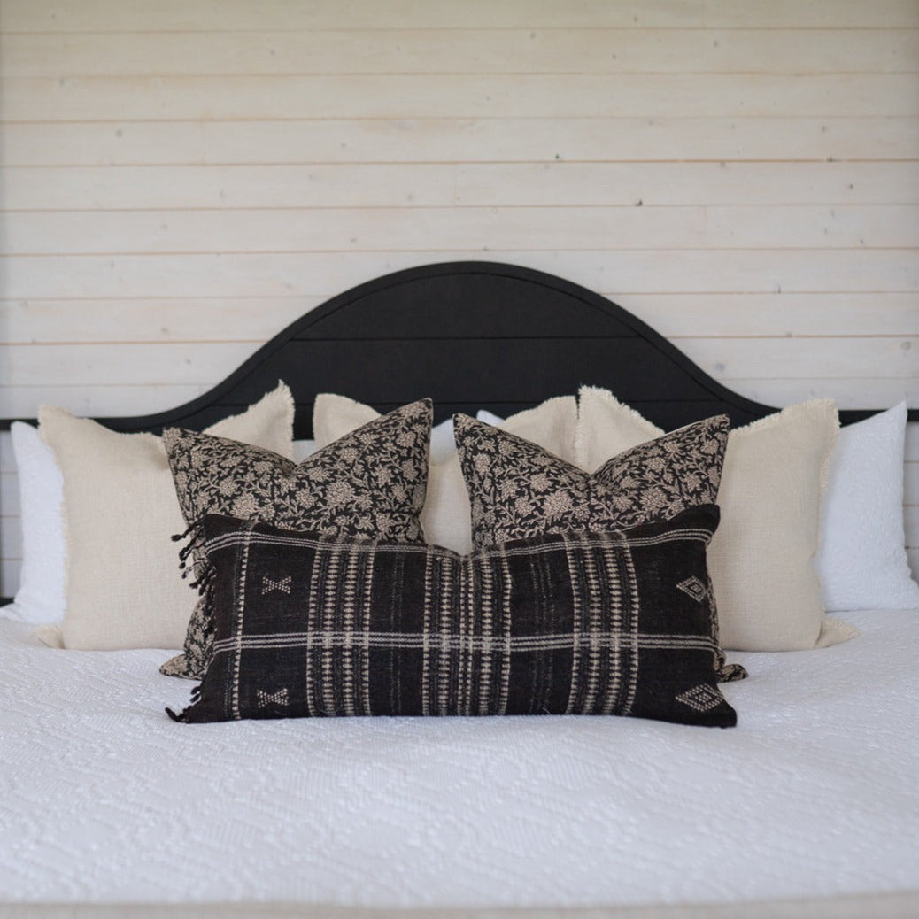 Mica Floral Pillow Cover 00-1 - PILLOWS - block print - neutral Rug & Weave Pillows
