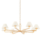 Ozias Chandelier LIGHTING - chandelier Hudson Valley Lighting Gold Leaf - 8 Shade