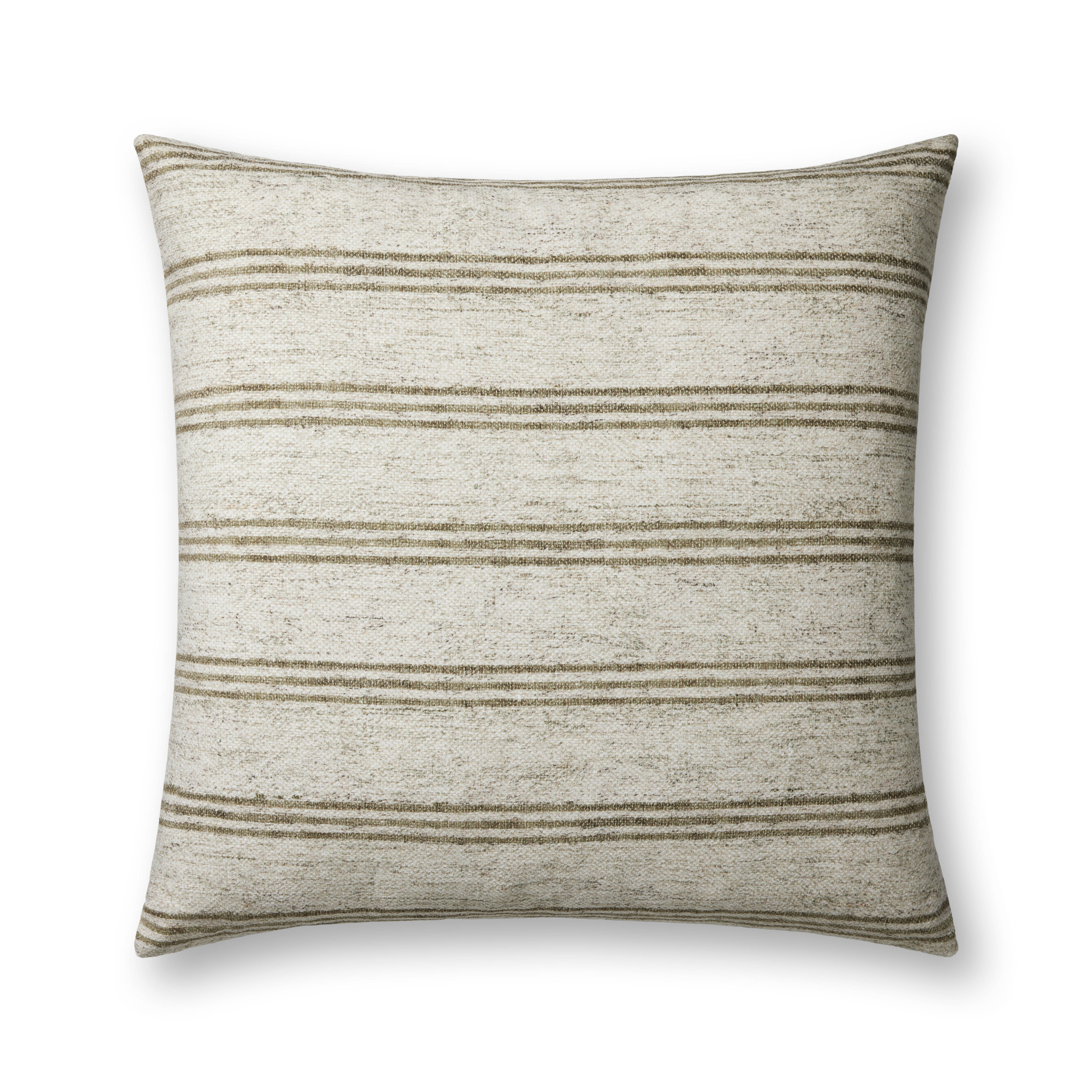 IN-STORE Amber Lewis x Loloi Zephyr Ivory Olive Pillow Throw Pillow Loloi