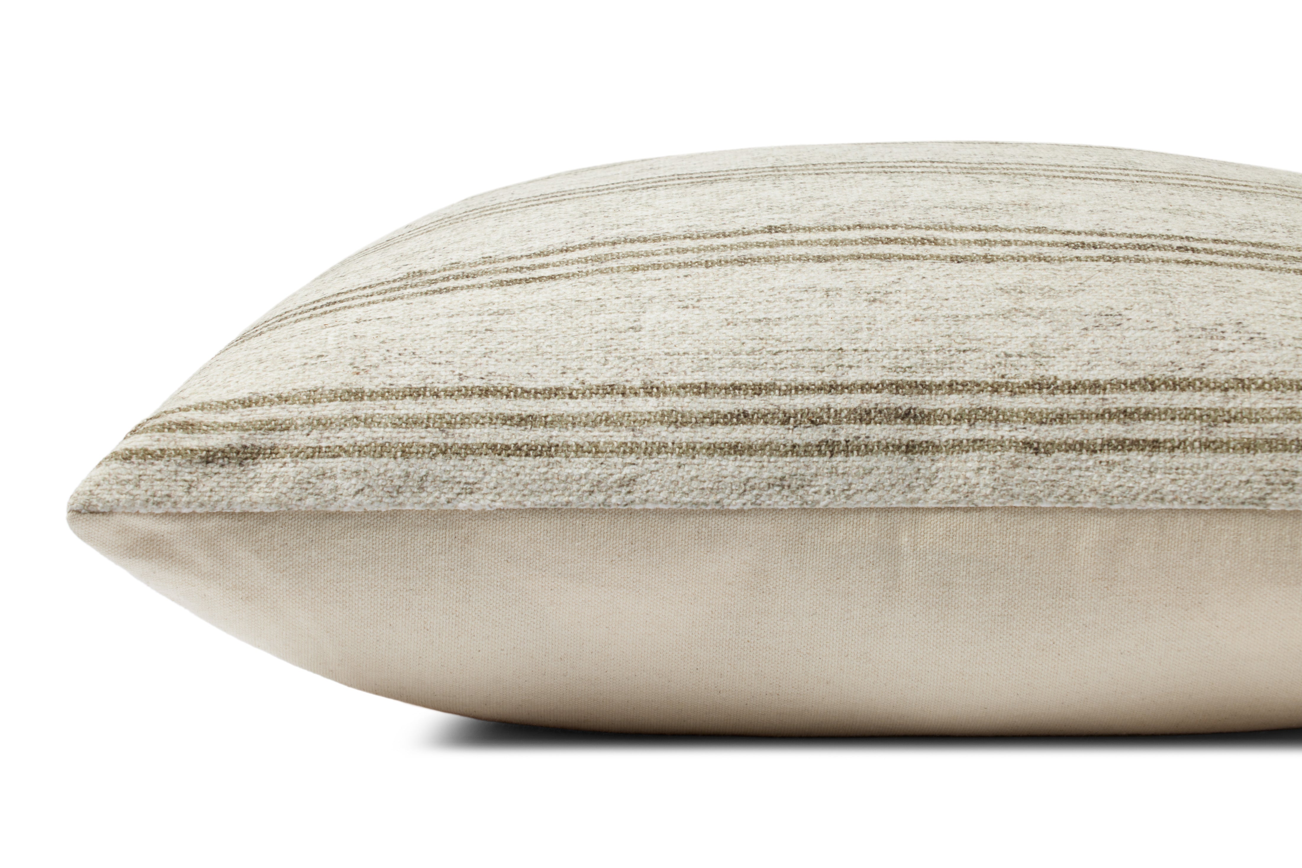 IN-STORE Amber Lewis x Loloi Zephyr Ivory Olive Pillow Throw Pillow Loloi