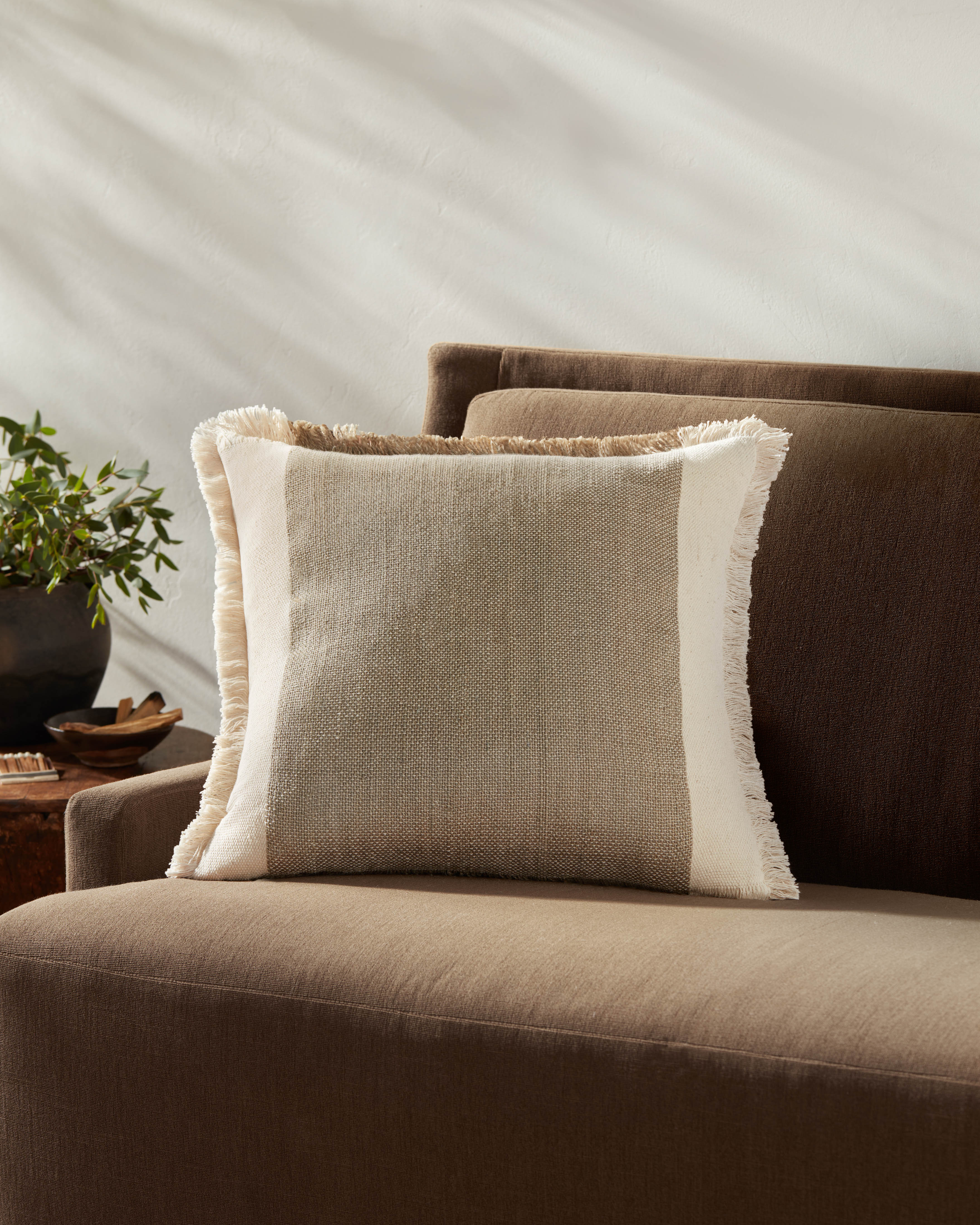 IN-STORE Amber Lewis x Loloi Seraphina Ivory Earth Pillow Throw Pillow Loloi