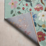 Rifle Paper Co. x Loloi Perennial Strawberry Fields Mint Rug 5-Rugs - indoor/outdoor Loloi