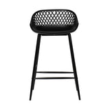 Set of Two Pia Outdoor Counter Stool - Black