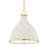 Painted No.3 Pendant - by Mark D. Sikes LIGHTING - pendant Hudson Valley Lighting 22"W x 25"H Aged Brass/Off White