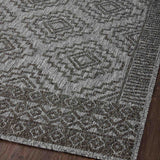 Loloi Rainier Grey / Charcoal Indoor/Outdoor Rug - Rug & Weave