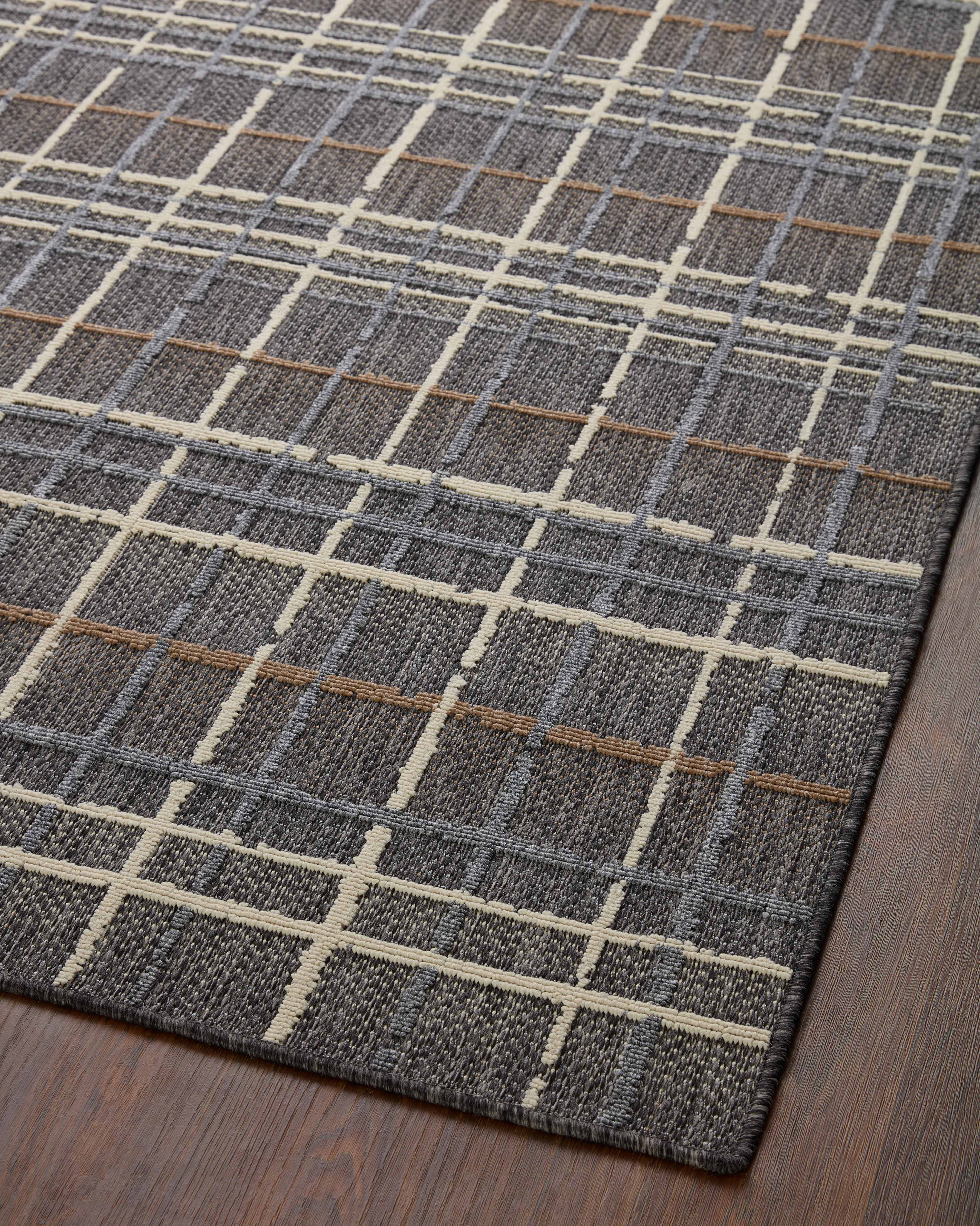 Loloi Rainier Charcoal / Multi Outdoor Rug 0-RUGS-patterned Loloi